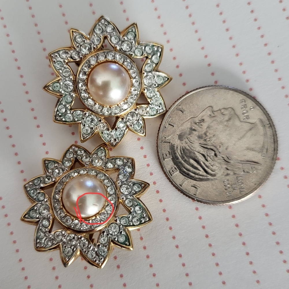 Swarovski Rhinestone & Pearl Clips - Picture 5 of 5